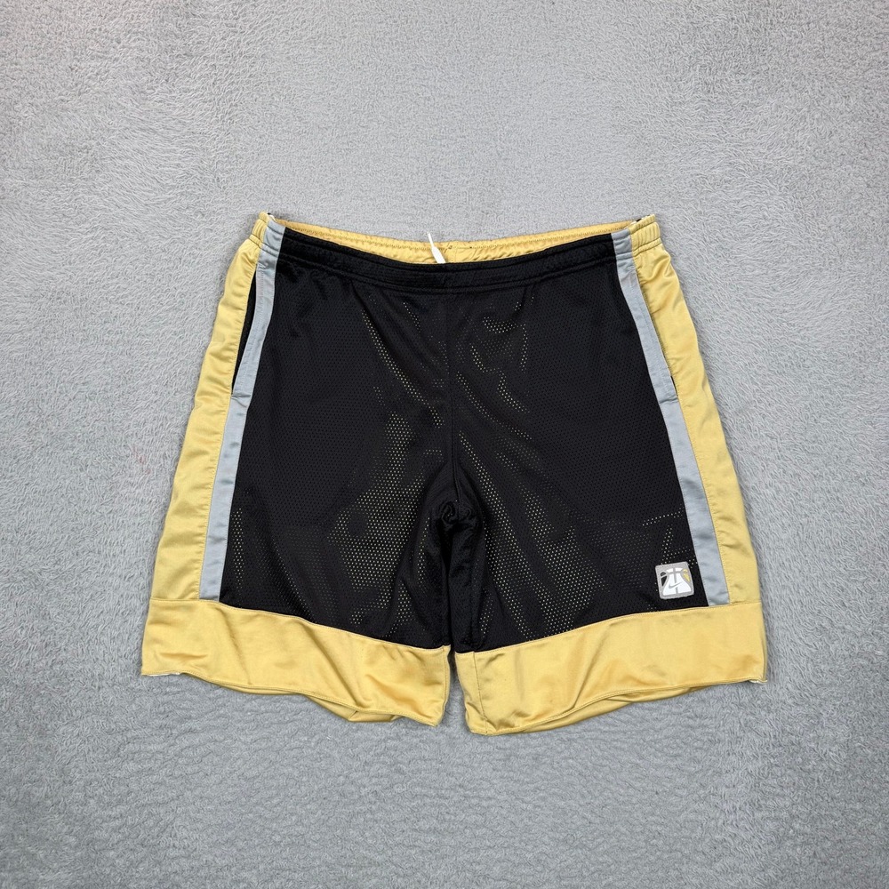 Vintage Nike Reversible Basketball Shorts Boys XL 18-20 Black Gold Mesh Athletic